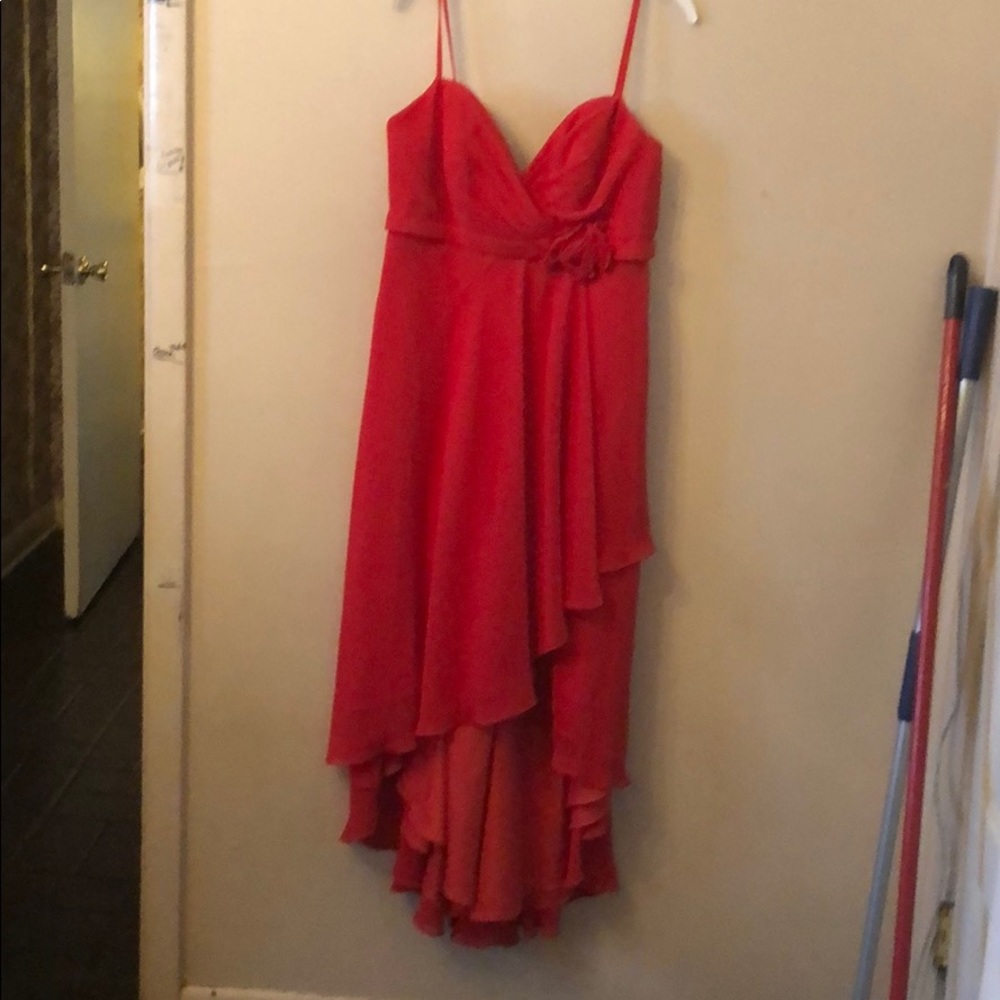 Women’s evening dress with small train.